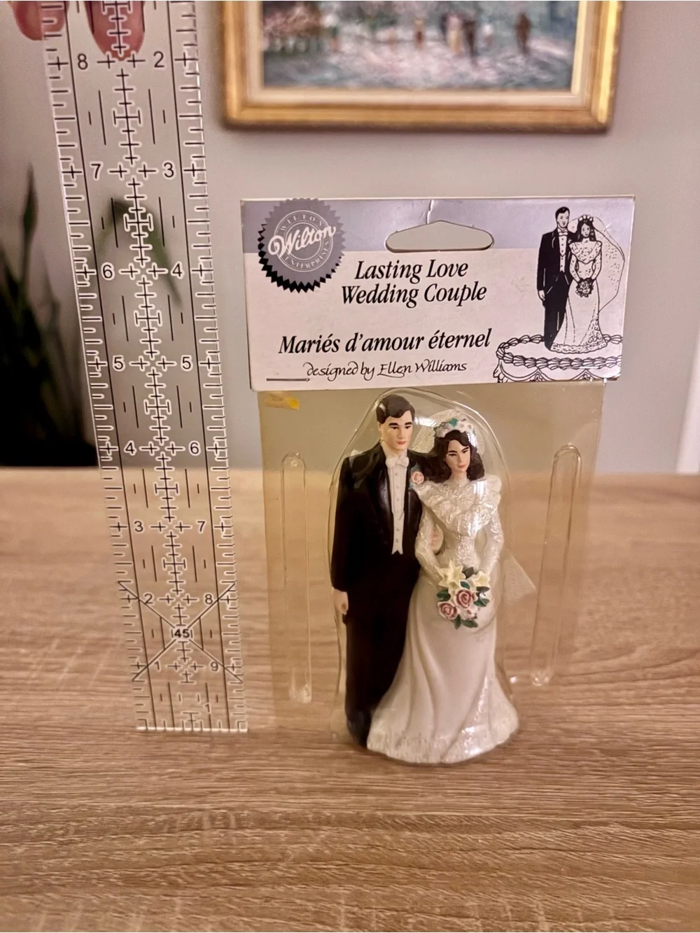Wilton Lasting Love Wedding Couple Cake Topper - White & Black Bride/Groom